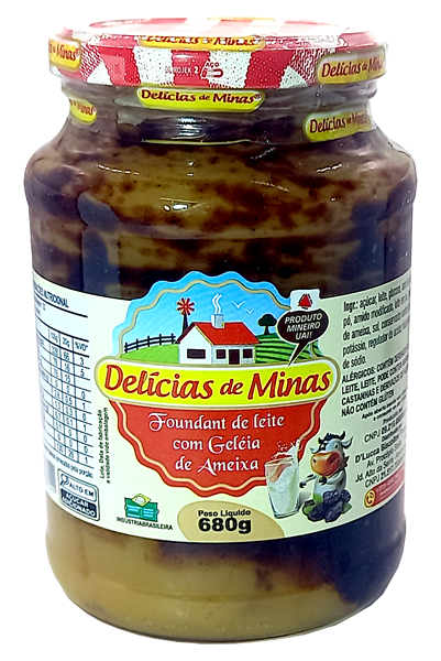 Doce Pastoso com Leite e Geléia de Ameixa 680g