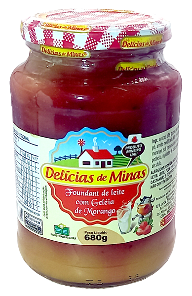 Doce Pastoso com Leite e Geléia de Morango 680g