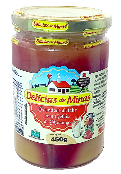Doce Pastoso com Leite e Geléia de Morango 450g