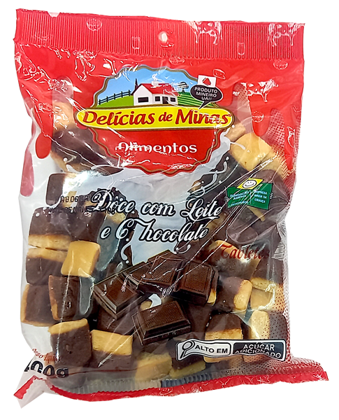 Cubinho de Doce de Leite com Chocolate